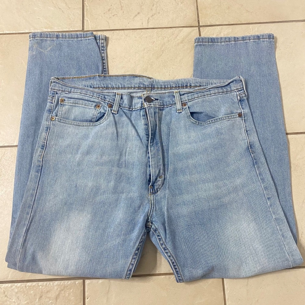 Levi Strauss Co 505 Mens Jeans Light Wash Size 38x30‎ Straight Fit Denim
